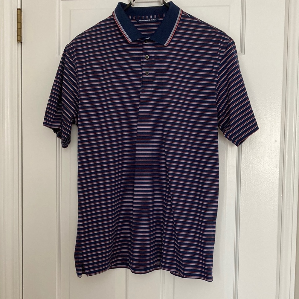 NWOT Cutter & Buck DryTec Striped Polo M